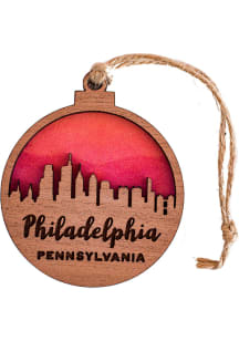 Philadelphia Sunset Skyline Ornament