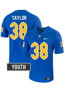 Emmanuel Taylor Nike Youth Blue Pitt Panthers NIL Name And Number Football Jersey Jersey