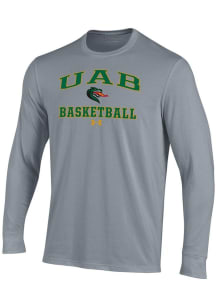 Under Armour UAB Blazers Grey Basketball Performance Long Sleeve T Shirt