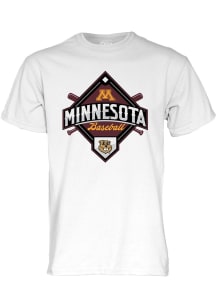 Minnesota Golden Gophers Big Ten Baseball Short Sleeve T Shirt - White