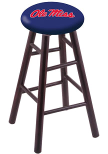 Ole Miss Rebels Round Cushion Maple Pub Stool - Brown