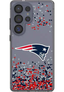New England Patriots Confetti Galaxy Clear Phone Cover