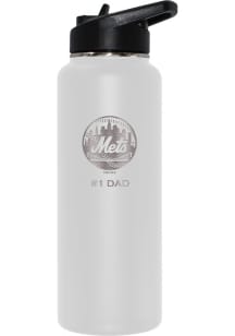 New York Mets Dad 34oz Stainless Steel Bottle - White