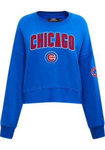 Pro Standard Chicago Cubs Mens Blue Classic Long Sleeve Fashion Sweatshirt