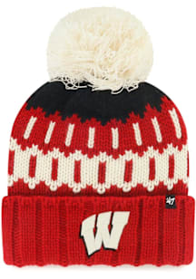 47 Wisconsin Badgers Red Felicity Cuff Womens Knit Hat