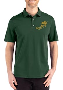 Cutter and Buck North Dakota State Bison Mens Green Vintage Advantage Refresh Short Sleeve Polo