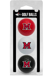 Miami RedHawks 3 Pack Golf Balls