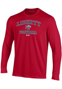 Under Armour Liberty Flames Red Football Performance Long Sleeve T Shirt