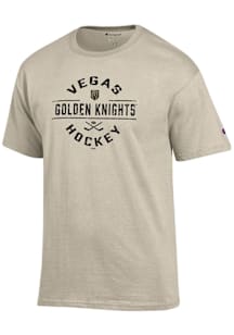 Champion Vegas Golden Knights Oatmeal Round Font Graphic Jersey Short Sleeve T Shirt