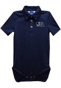 Vive La Fete Jackson State Tigers Baby Navy Blue Team Short Sleeve One Piece Polo