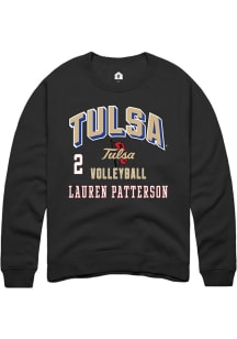 Lauren Patterson Rally Mens Black Tulsa Golden Hurricane NIL Arch Logo Player Crew