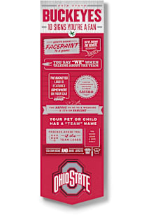 Ohio State Buckeyes Wall Art Sign - Red