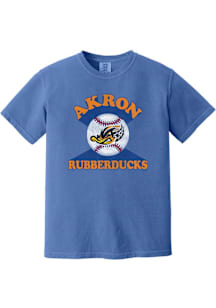 Summit Sportswear Akron RubberDucks Womens Blue Soft Arch Short Sleeve T-Shirt