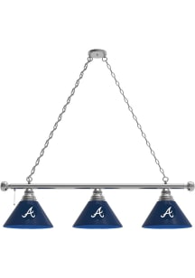 Atlanta Braves 3 Shade Silver Billiard Lamp