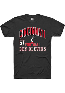 Ben Blevins Rally Mens Black Cincinnati Bearcats NIL Arch Logo Player T Shirt
