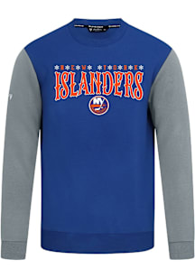 Levelwear New York Islanders Mens Blue Ultimate Snowflakes Long Sleeve Crew Sweatshirt