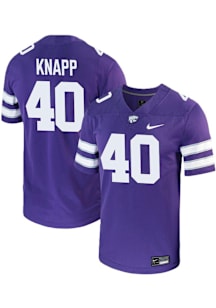 Dalton Knapp  Nike K-State Wildcats Purple Football NIL Game Football Jersey
