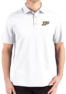 Cutter and Buck Purdue Boilermakers White Advantage Refresh Pique Big and Tall Polo