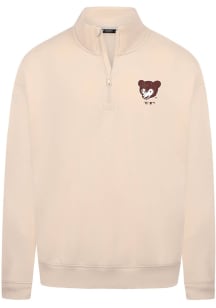 Levelwear Chicago Cubs Mens Tan Murray Core Long Sleeve Qtr Zip Pullover