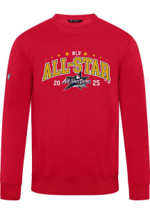 Levelwear  Mens Red Zane 25 MLB ASG Long Sleeve Crew Sweatshirt