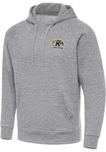 Antigua Kent State Golden Flashes Mens Grey Victory Long Sleeve Hoodie