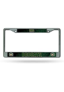 Ohio Bobcats Decal Chrome License Plate Frame - Silver