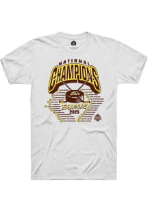 Mens White Western Michigan Broncos NIL 2025 National Champions Full Roster Player T Shirt