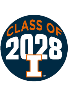 Orange Illinois Fighting Illini 3&quot; Class of 2028 Button