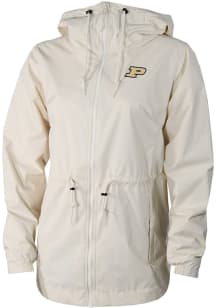 Womens Purdue Boilermakers White Columbia Heat Seal Lily Park Light Weight Jacket