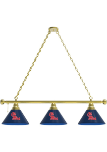 Ole Miss Rebels 3 Shade Gold Billiard Lamp