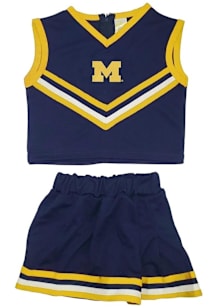 Little King Michigan Wolverines Girls Yellow Tackle Twill Set Cheer