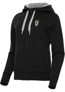 Antigua Orange County SC Womens Black Victory Long Sleeve Full Zip Jacket