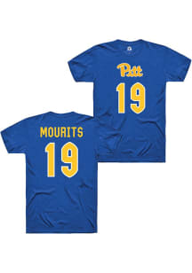 Dagmar Mourits Rally Mens Blue Pitt Panthers NIL Shirzees Player T Shirt