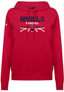 Levelwear Los Angeles Angels Womens Red Adorn Arcade Hooded Sweatshirt