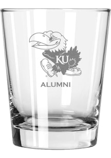 Kansas Jayhawks Alumni 15oz Rock Glass - White