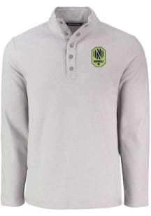 Cutter and Buck Nashville SC Mens Grey Hunts Point Long Sleeve Qtr Zip Pullover