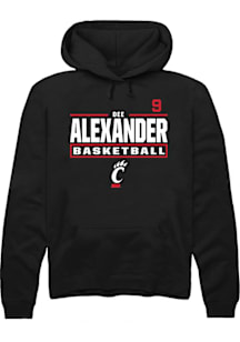 Dee Alexander Cincinnati Bearcats Mens Black NIL Stacked Box Player Hood