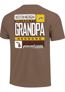 Western Michigan Broncos Brown Grandpa Short Sleeve T Shirt