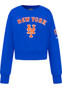 Pro Standard New York Mets Girls Blue Classic Essentials Long Sleeve T-Shirt