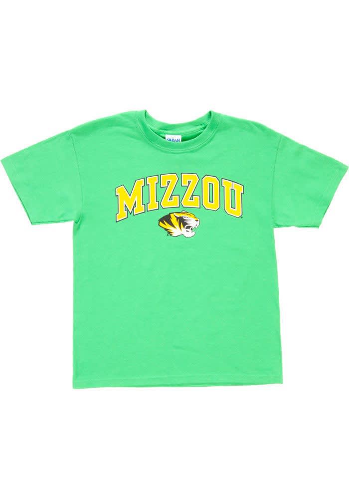 Missouri Tigers Youth Green Arch Short Sleeve T-Shirt