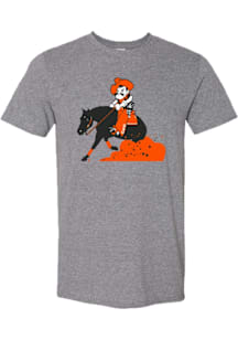 Oklahoma State Cowboys Graphite Reining Pistol Pete Short Sleeve Fashion T Shirt