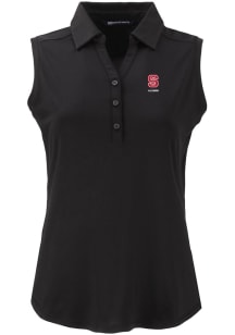 Cutter and Buck NC State Wolfpack Womens Black Alumni Forge Eco Polo Shirt