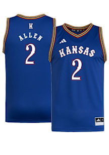 Corbin Allen  Adidas Kansas Jayhawks Blue NIL Name And Number Jersey