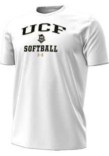 Under Armour UCF Knights White Softball Performance Short Sleeve T Shirt