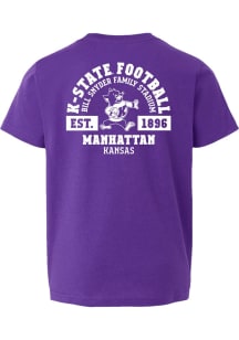 Youth K-State Wildcats Purple Summit Sportswear Stripe The Stadium Short Sleeve T-Shirt