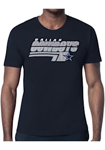 Starter Dallas Cowboys Navy Blue Logo Push Short Sleeve T Shirt