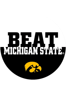 Yellow Iowa Hawkeyes BEAT Michigan State 3&quot; Button
