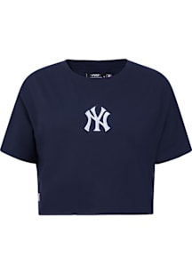 Pro Standard New York Yankees Womens Blue Wingspan Short Sleeve T-Shirt