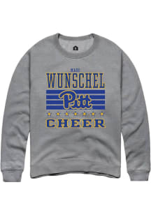 Madi Wunschel Rally Mens Grey Pitt Panthers NIL Striped Player Crew