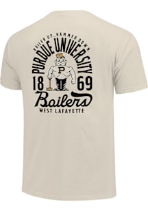 Purdue Boilermakers Youth Ivory Vintage Mascot Overlay Short Sleeve T-Shirt